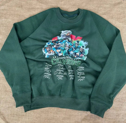 Vintage Philadelphia Football Sweatshirt Super Bowl 2025