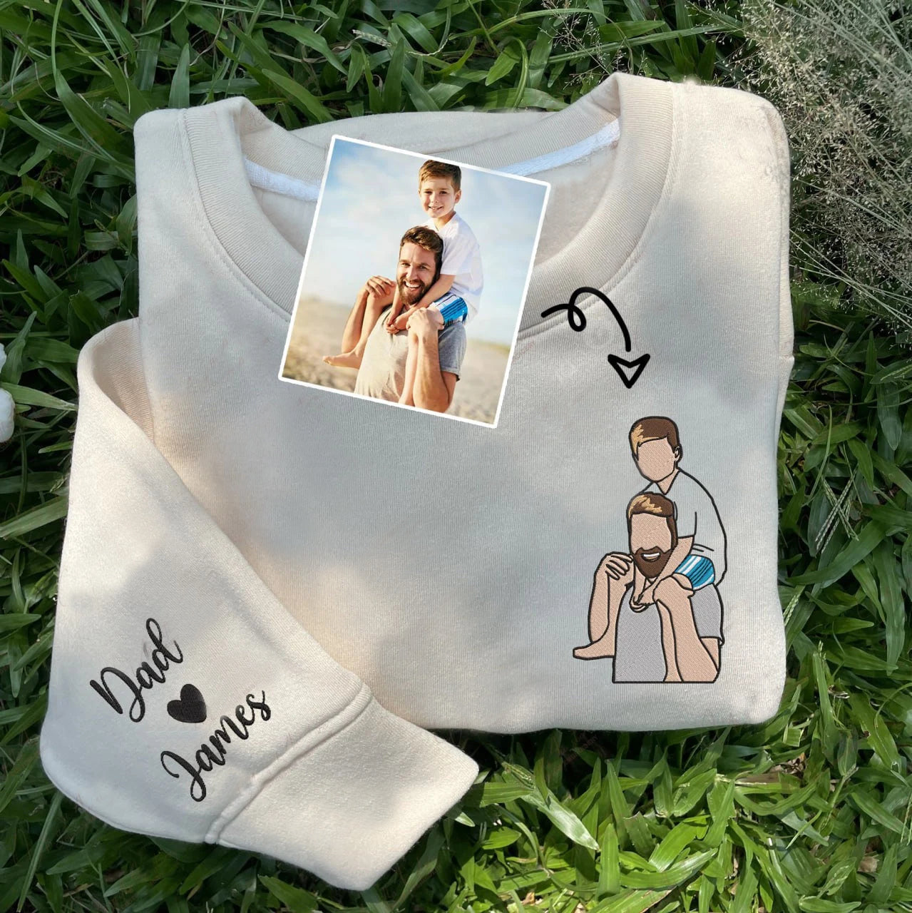 Customized Picture Embroidered Sweatshirt