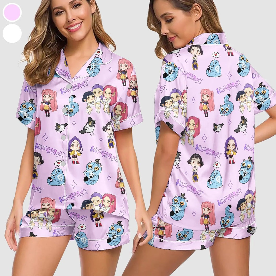 Kpop Demon Hunters Satin Pajama Set