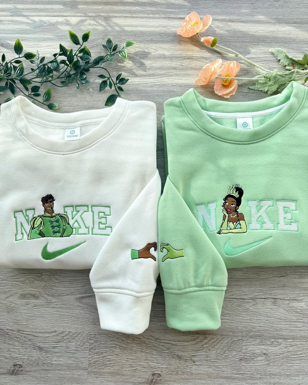 Disney Couples Embroidered Sweatshirt New