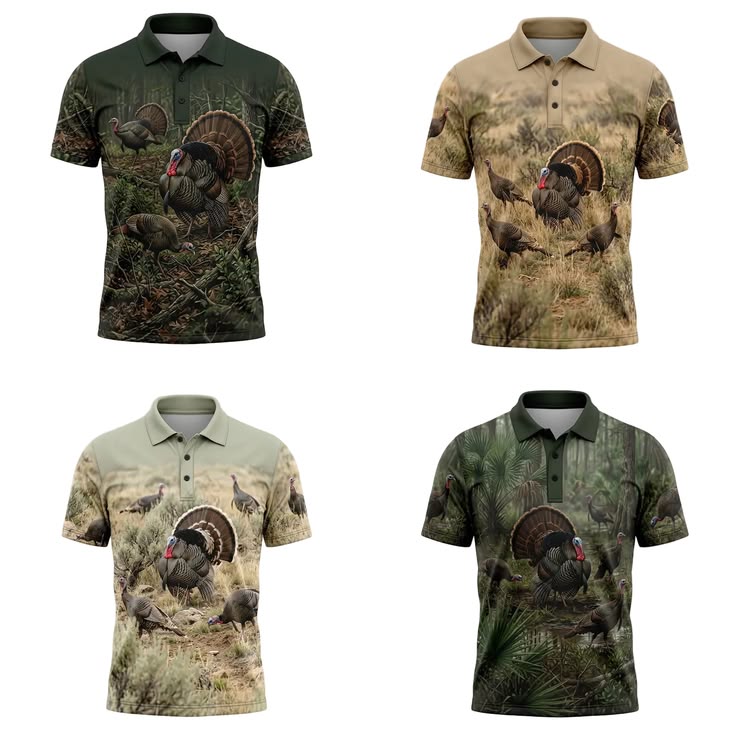 Wild Turkey Hunting Polo Shirt TH3023