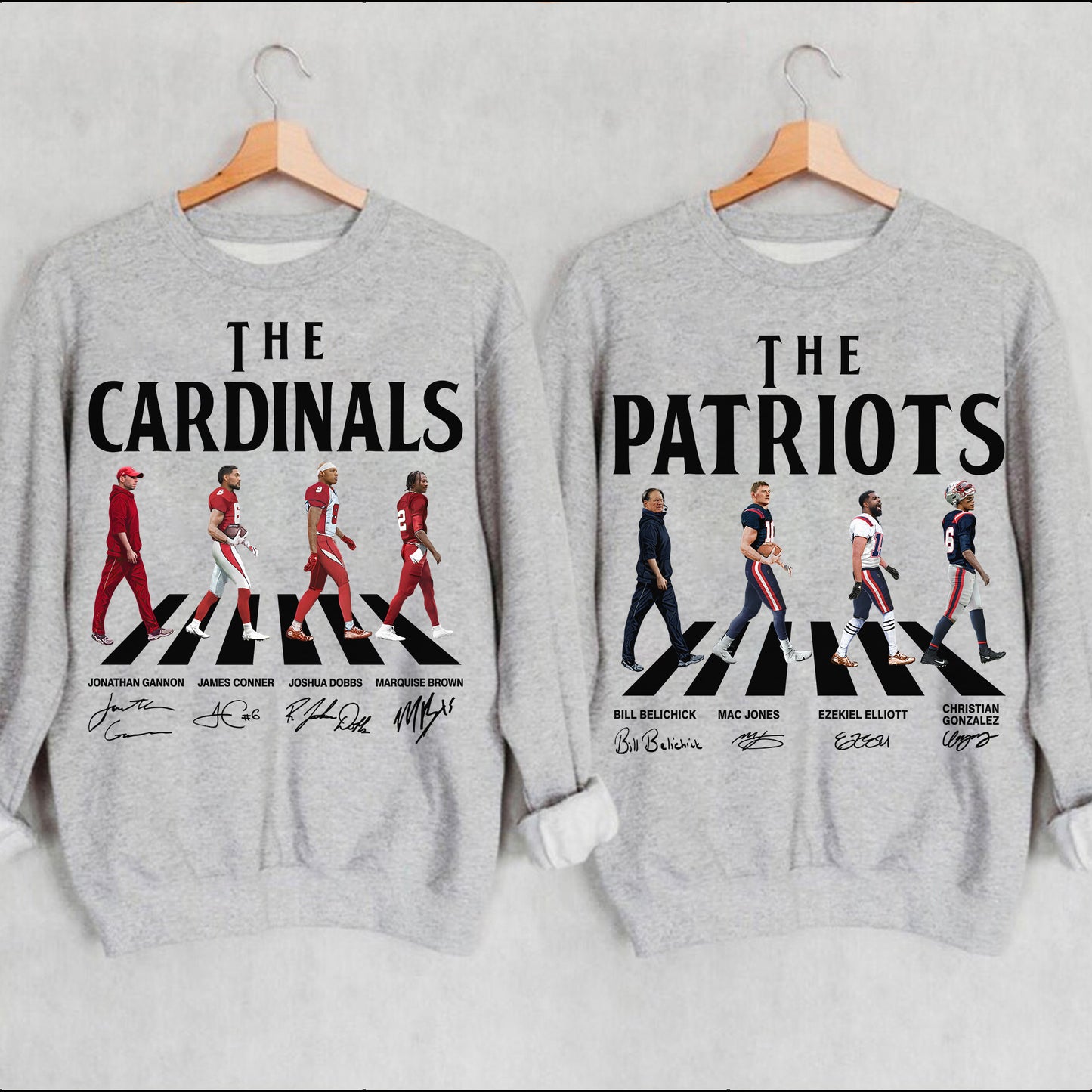 Football Walking Abbey Road Crewneck Sweatshirt