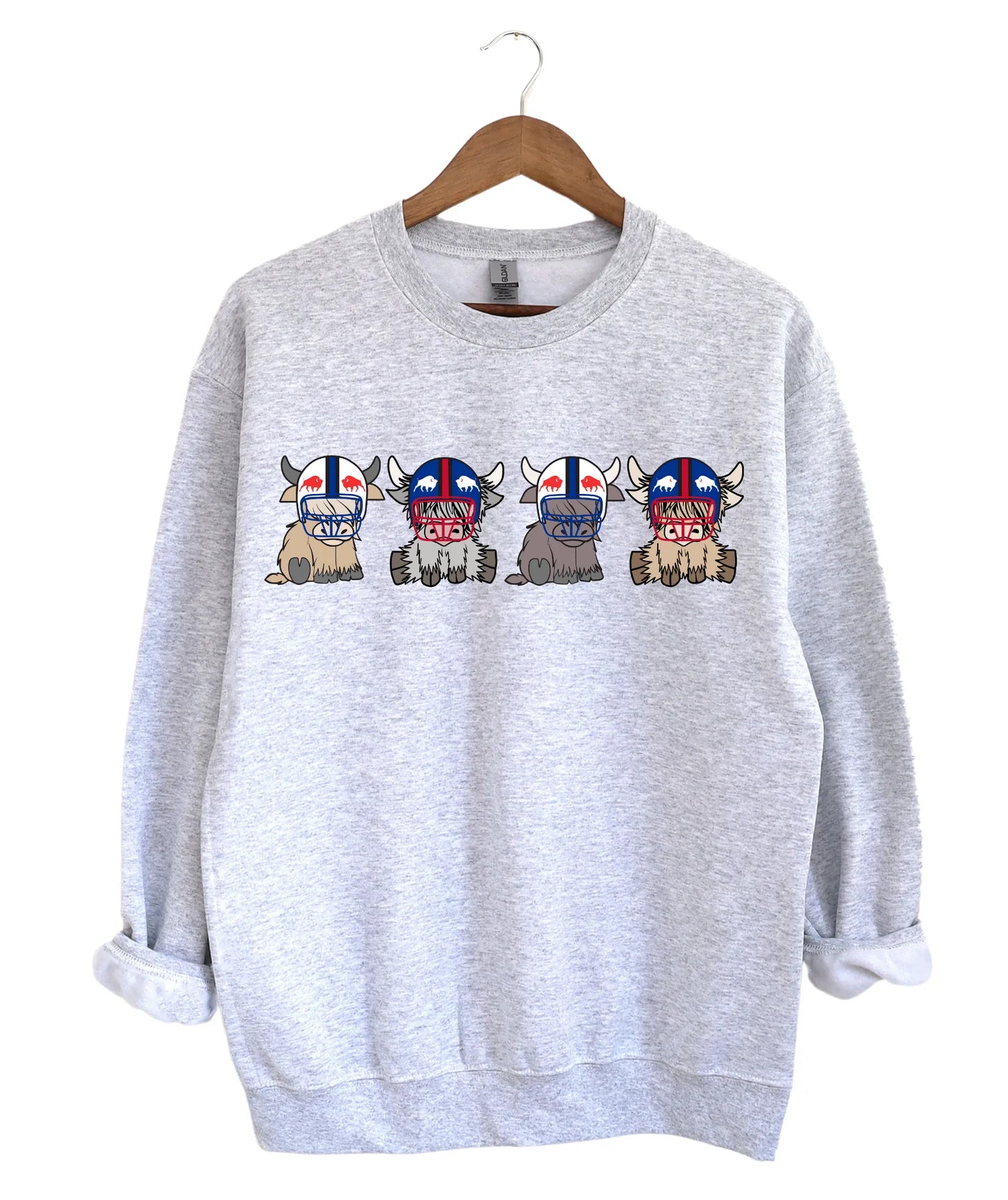 NFL Highland Cow Football Sweatshirt