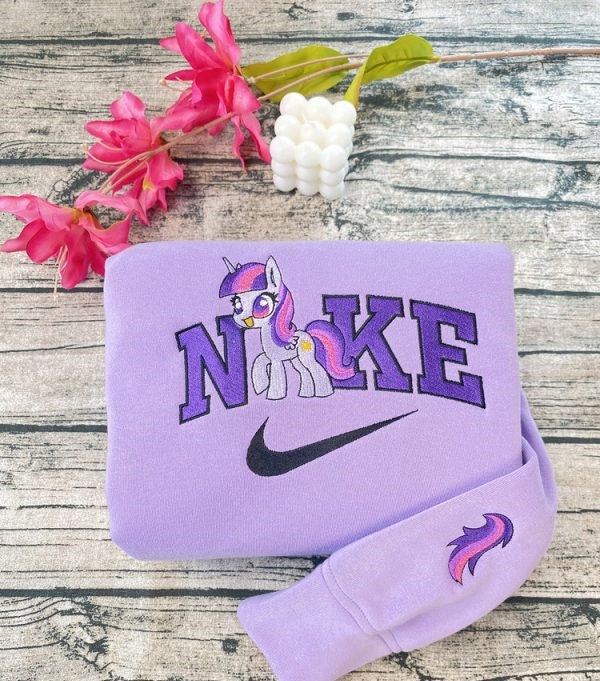 Cute Twilight Sparkle Applejack And Rainbow Dash My Little Pony Nike Embroidered Sweatshirt
