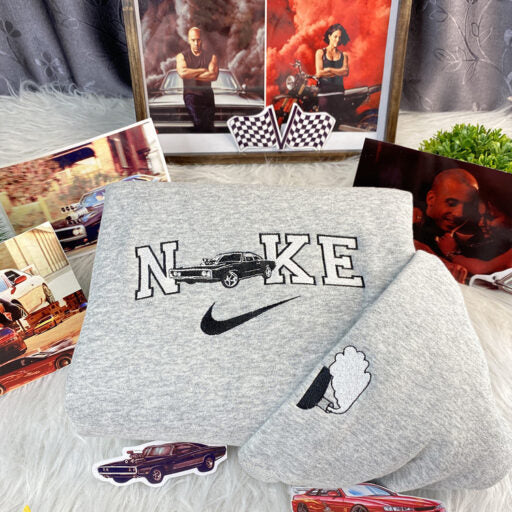 Dominic Toretto Letty Fast And Furious Nike Embroidered Sweatshirt, Valentines Day Gift For Couple