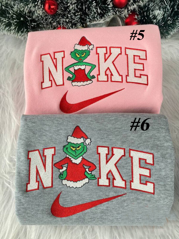 Grinch Couple collection Embroidered Sweatshirt