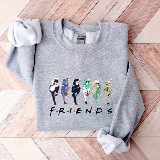 Jujusu Kaisen Friends Vintage Hoodie T-shirt Sweatshirt
