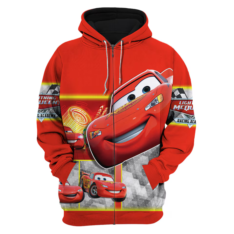 Lightning McQueen 3D Hoodie - Disney Cars Lightning McQueen Hoodie