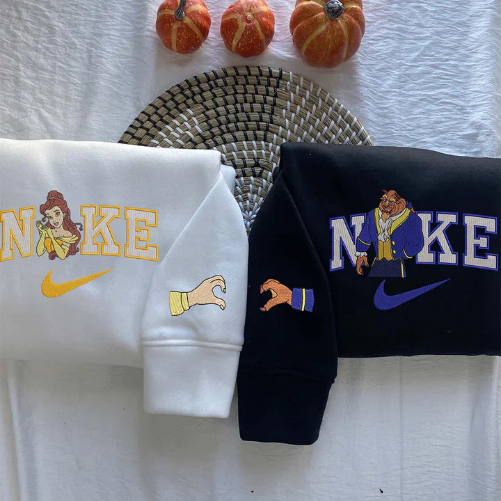 Disney Couples Embroidered Sweatshirt New