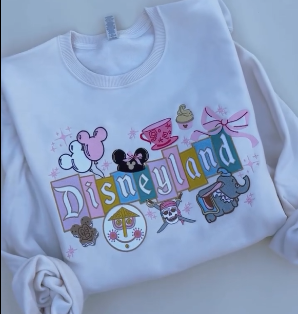 Disneyland embroidery sweatshirt