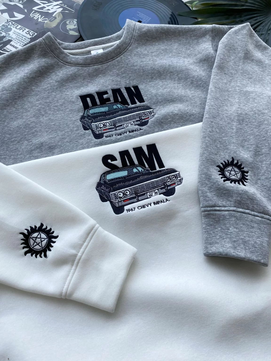 Supernatural Sam and Dean Embroidered Sweatshirt