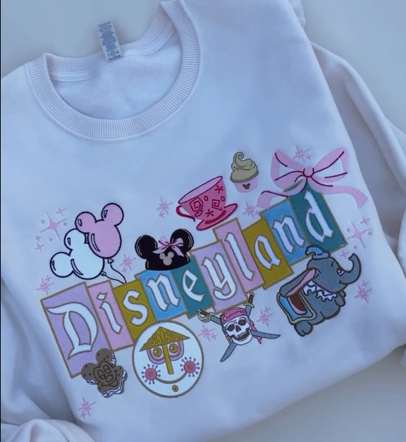 Disneyland embroidery sweatshirt