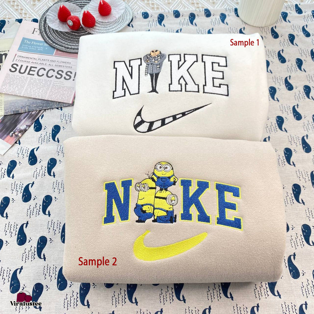 Minions And Gru Embroidered Sweatshirts