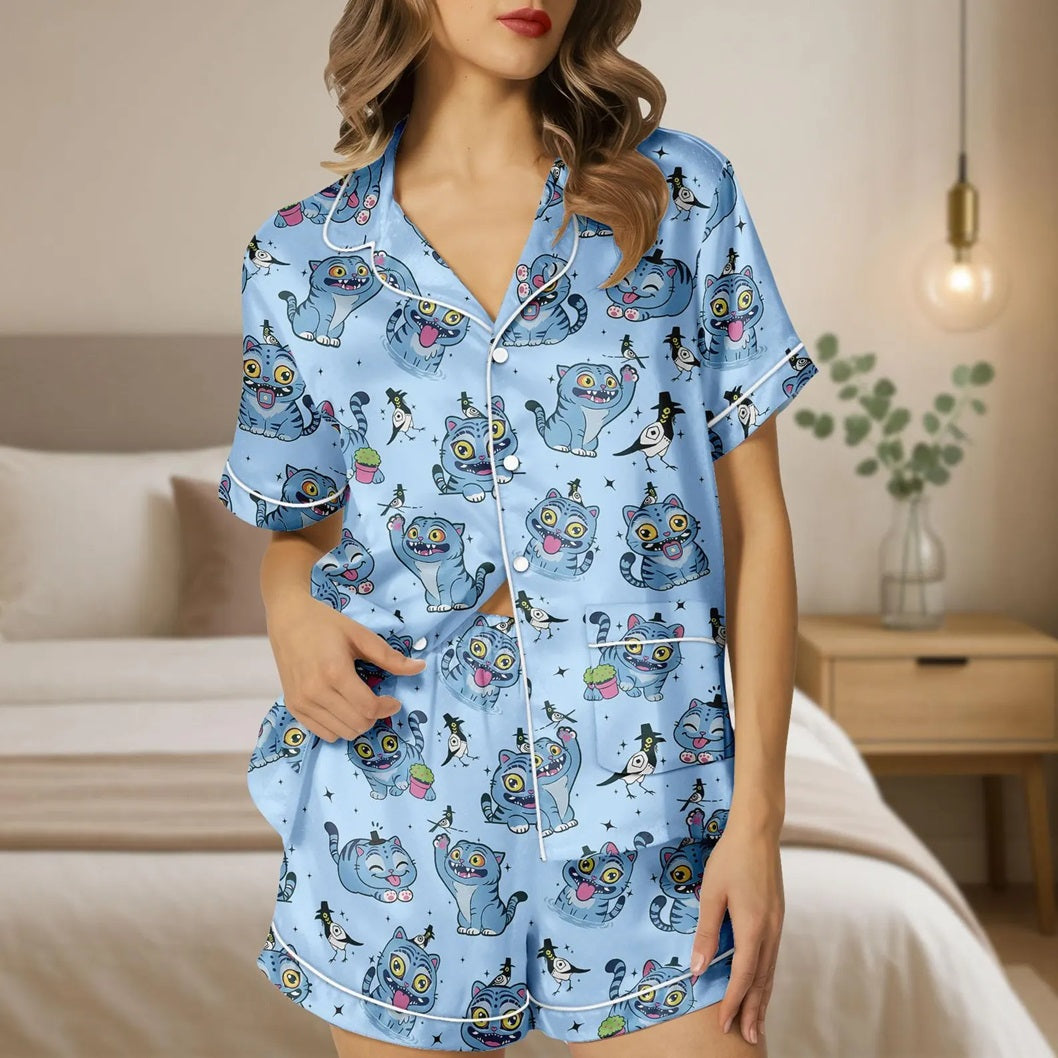 Kpop Demon Hunters Tiger Satin Pajamas Set