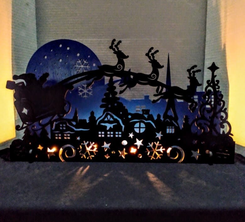 Personalized Wood Santa and Reindeer Decoration