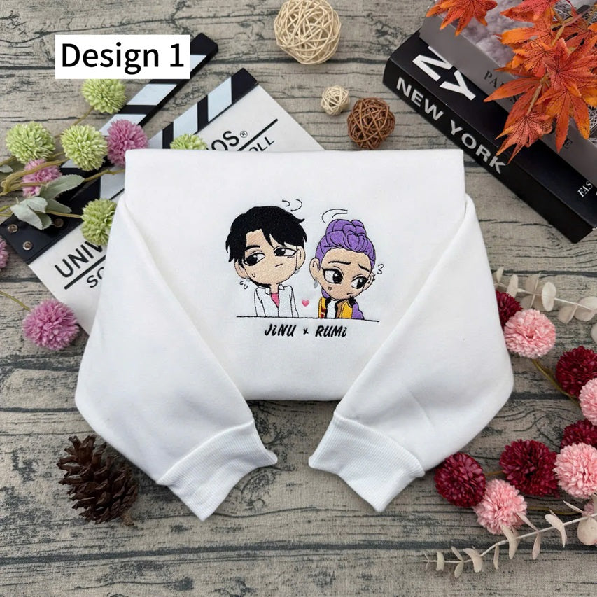 Chibi Demon Hunters Embroidered Shirt