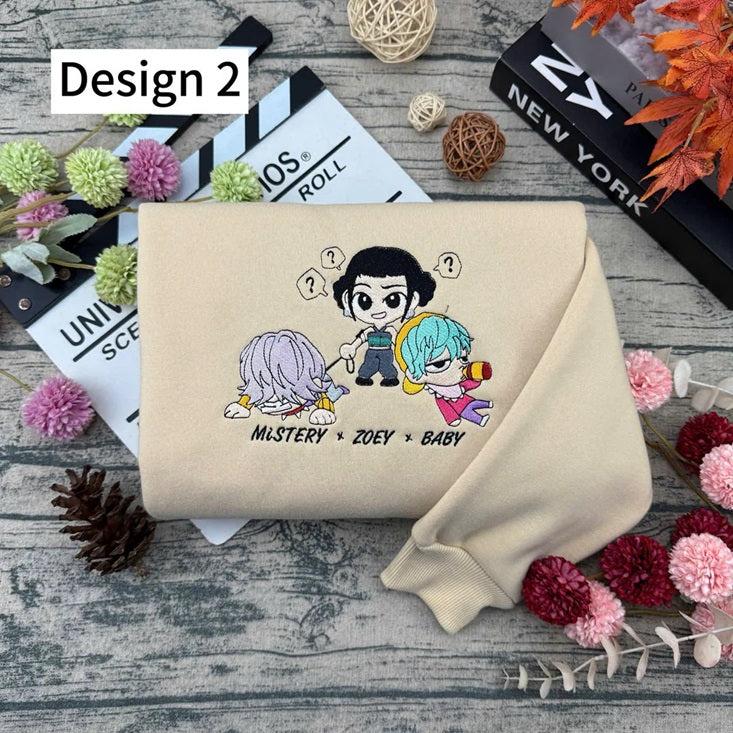 Chibi Demon Hunters Embroidered Shirt