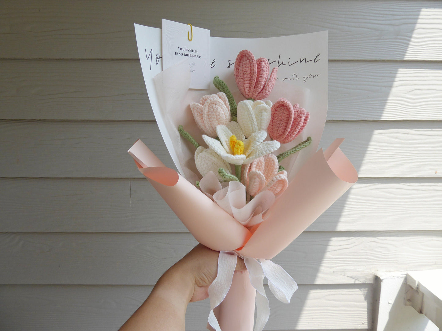 Crochet Flowers Bouquet Handmade Gift for Mom