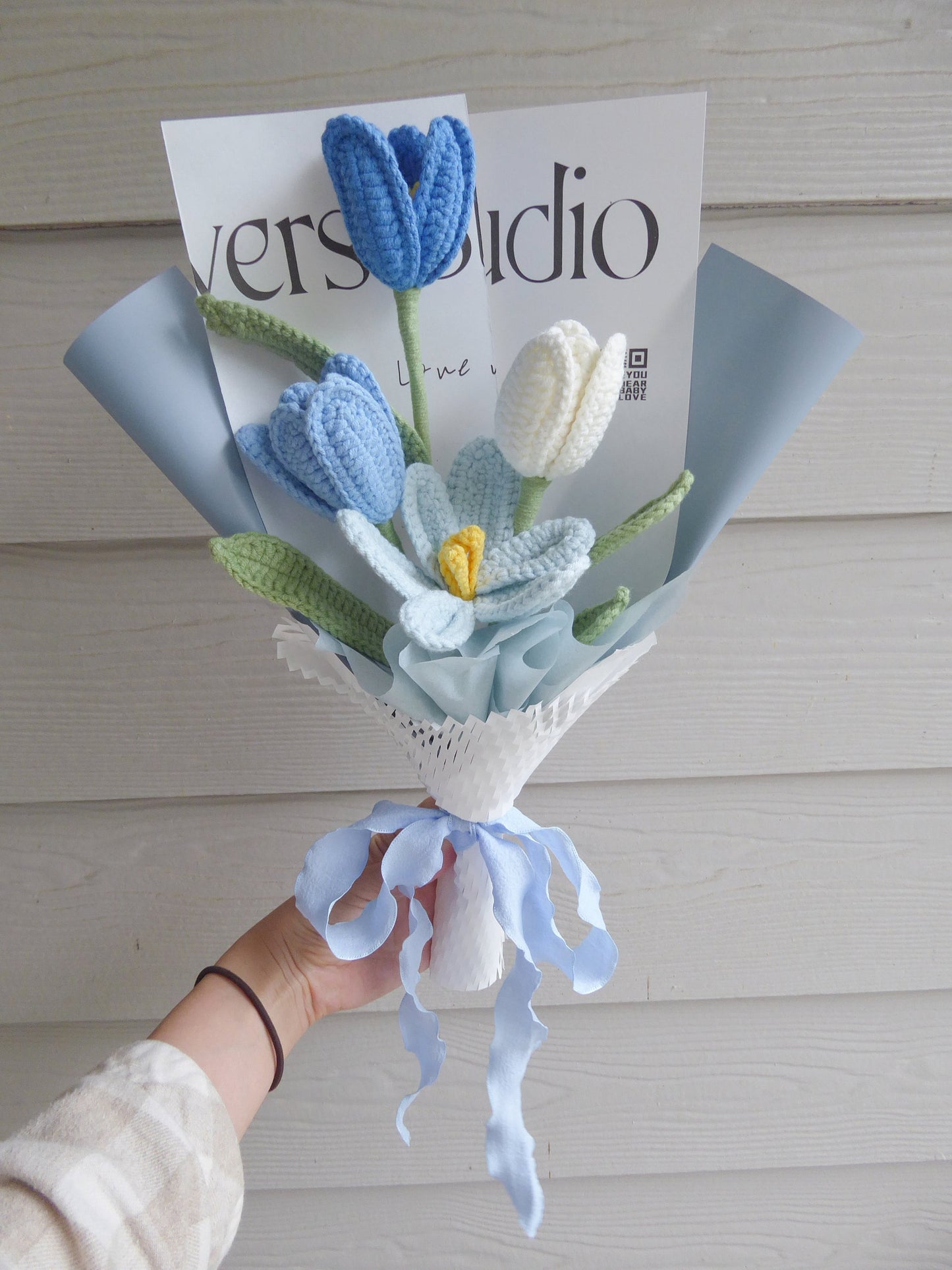 Crochet Flowers Bouquet Handmade Gift for Mom