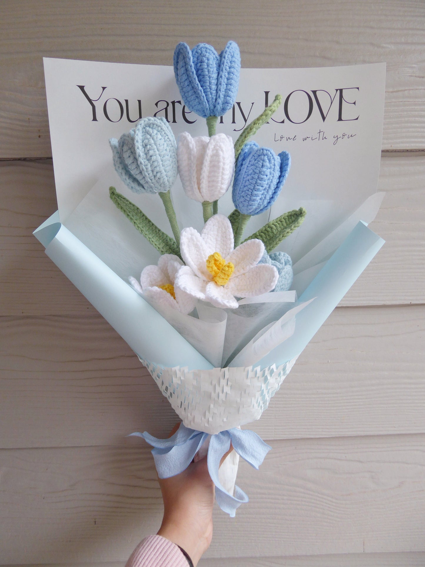 Crochet Flowers Bouquet Handmade Gift for Mom