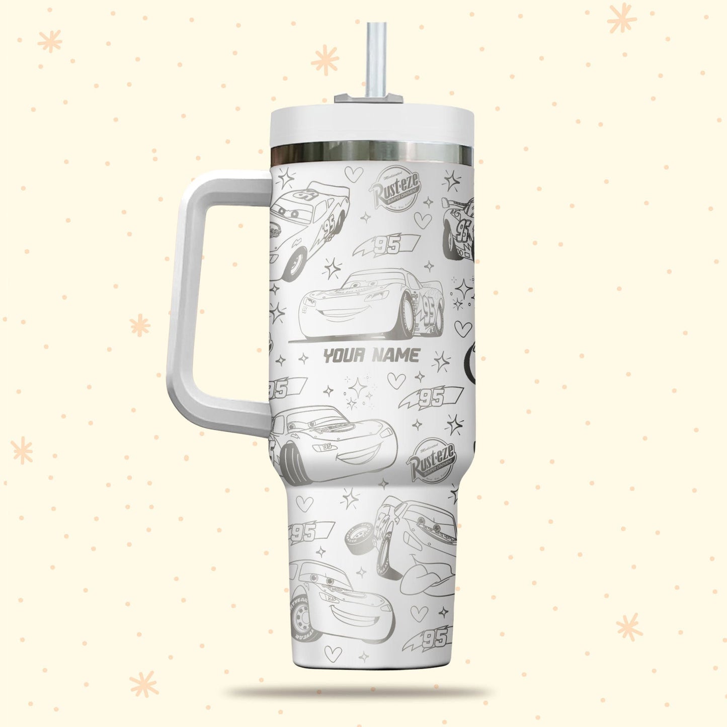 Custom Disney Cars Lightning McQueen Tumbler