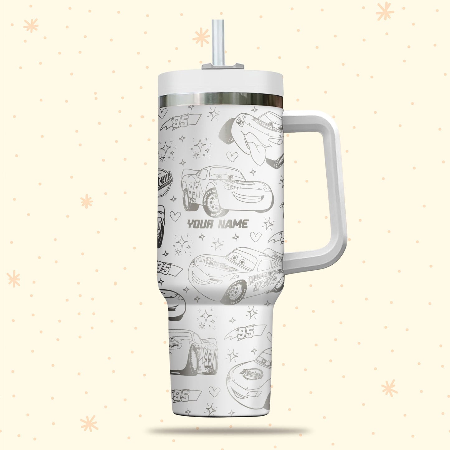 Custom Disney Cars Lightning McQueen Tumbler