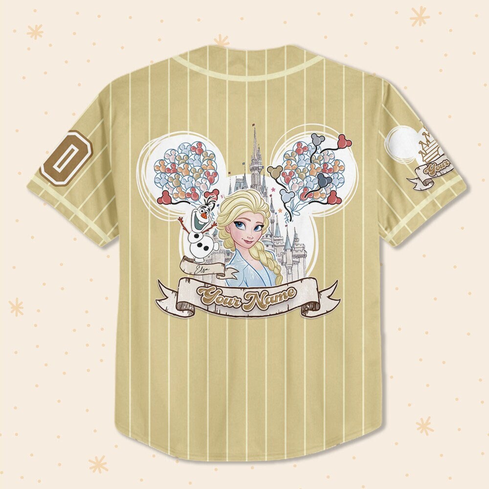 Personalize Disney Princess Elsa Jersey for Kids, Youth, Adult