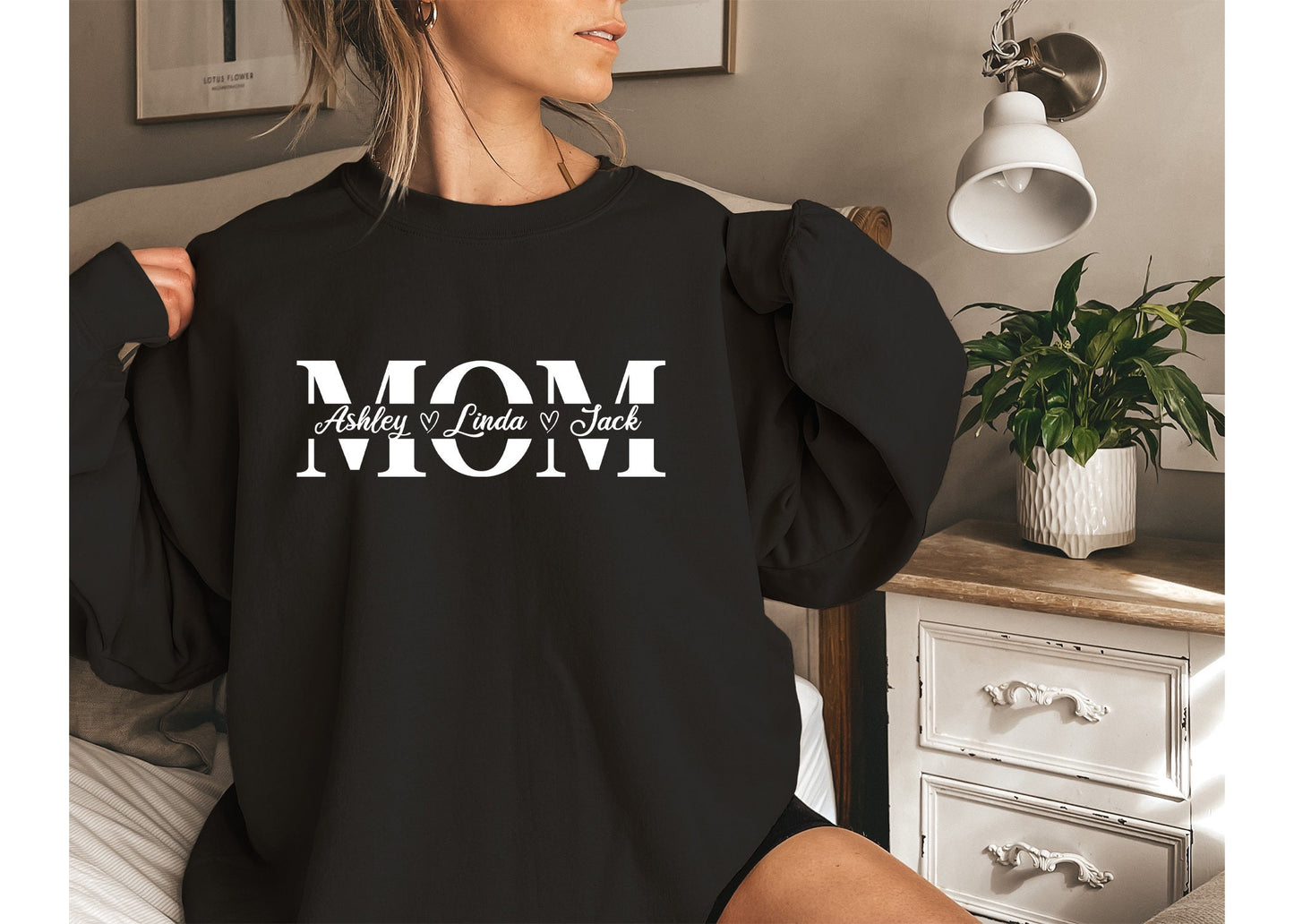 Custom Mama Sweatshirt With Kids Names