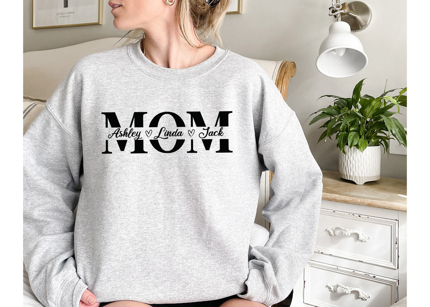 Custom Mama Sweatshirt With Kids Names