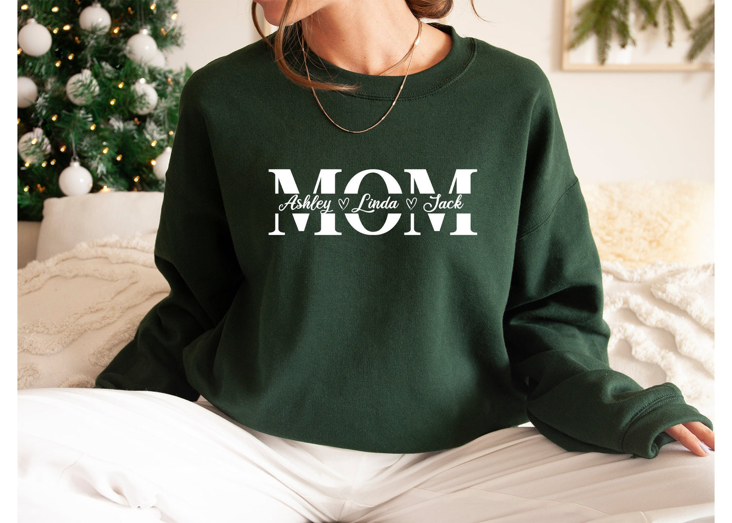 Custom Mama Sweatshirt With Kids Names