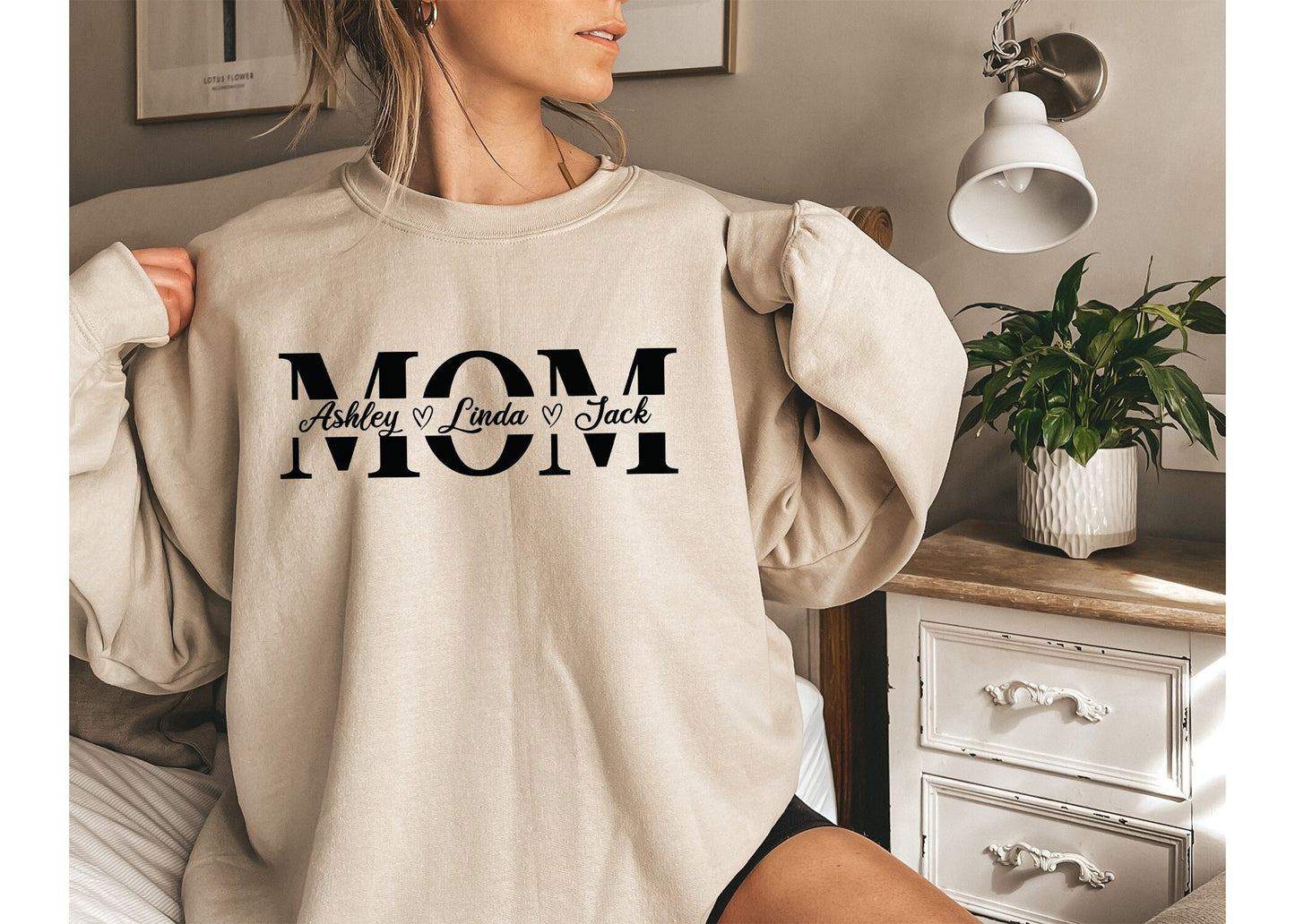 Custom Mama Sweatshirt With Kids Names
