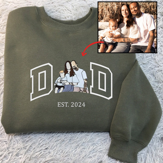 Embroidered Dad with personalized photo