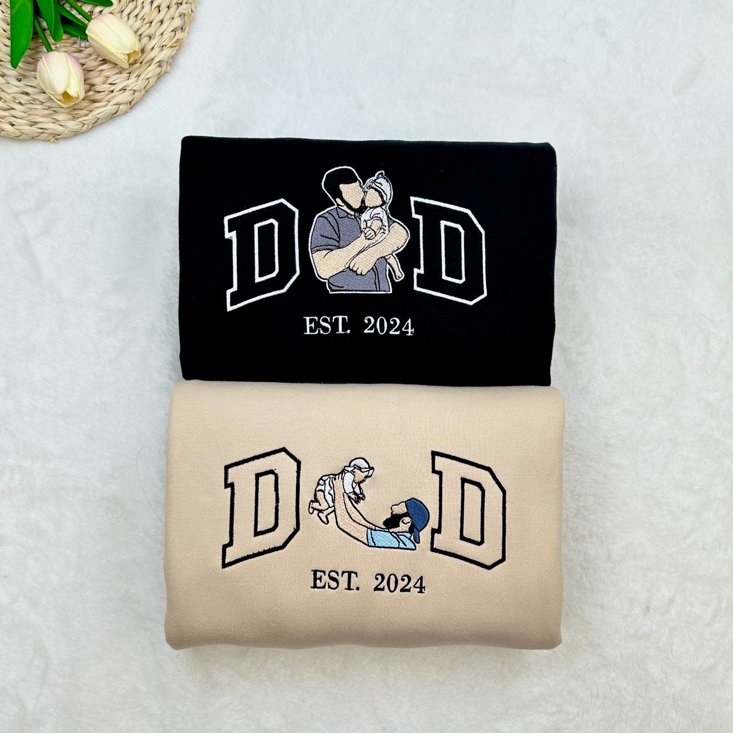 Embroidered Dad with personalized photo