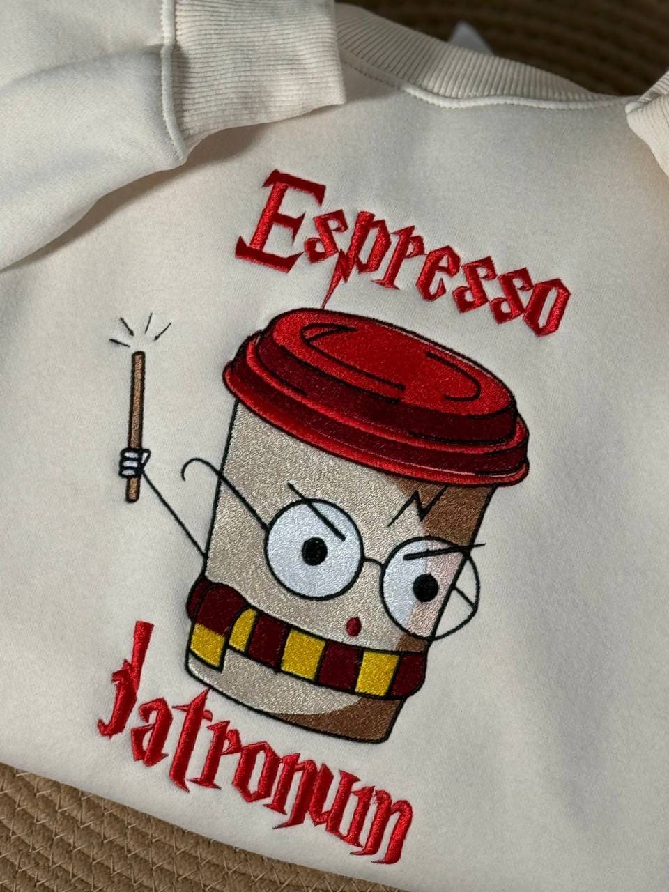 Espresso Patronum Embroidery Sweatshirt