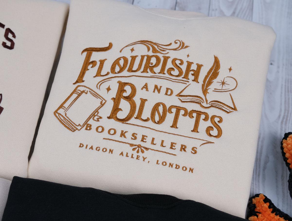 Wizard Book Shop Embroidered Sweatshirt