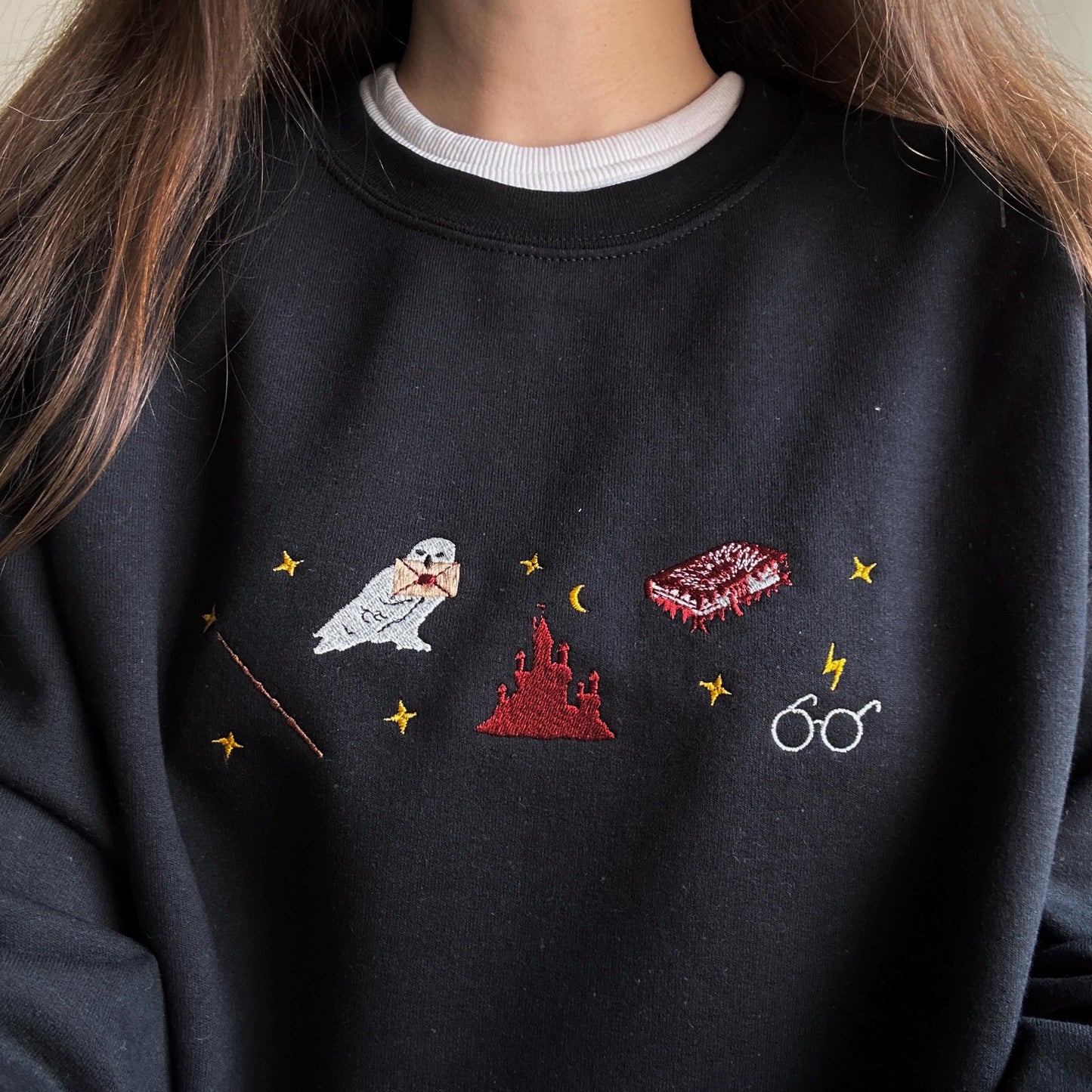 Embroidered sweatshirt Wizard, Book sweatshirt, Bookish sweatshirt