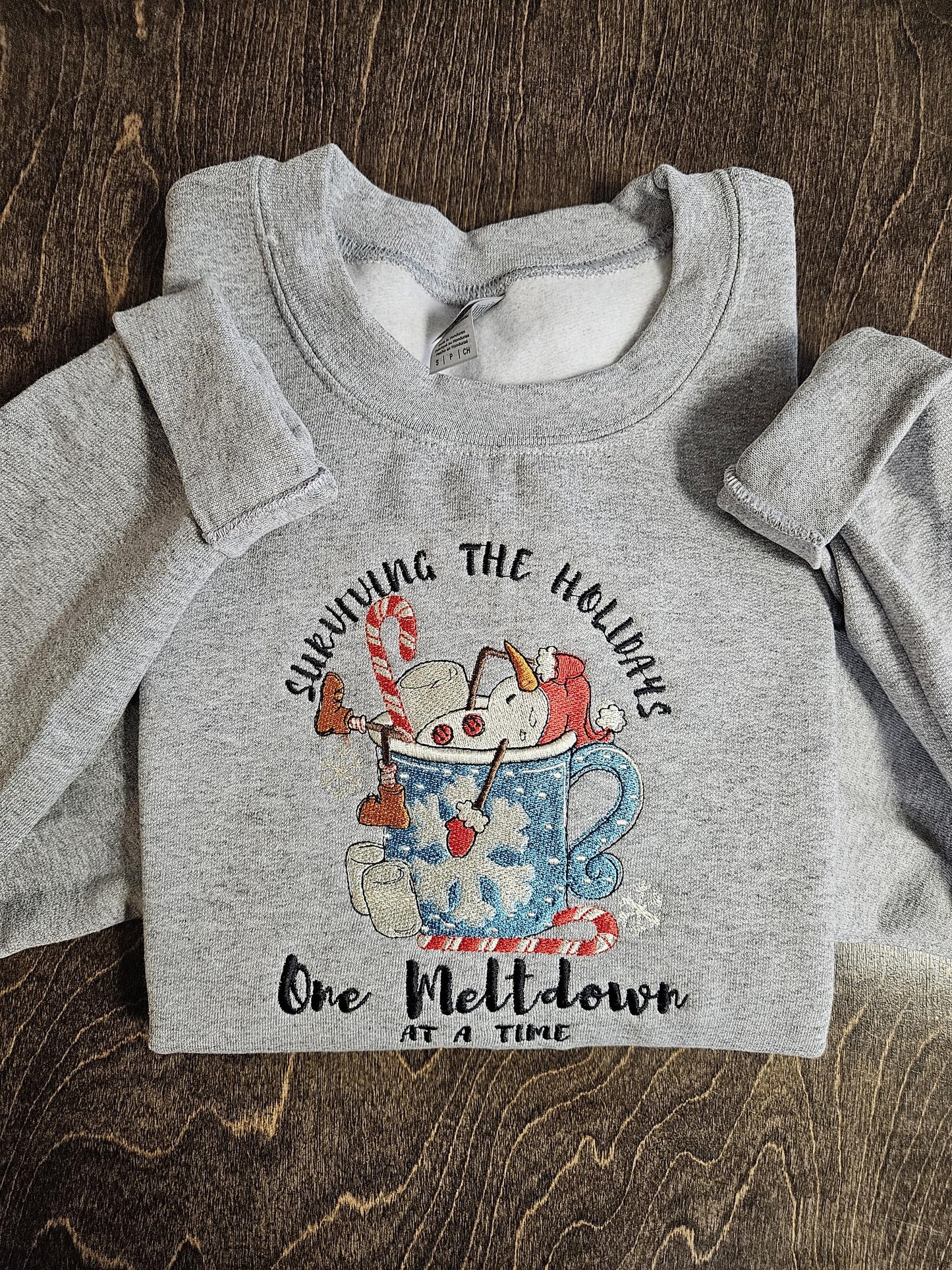 MELTDOWN Christmas embroidered sweatshirt