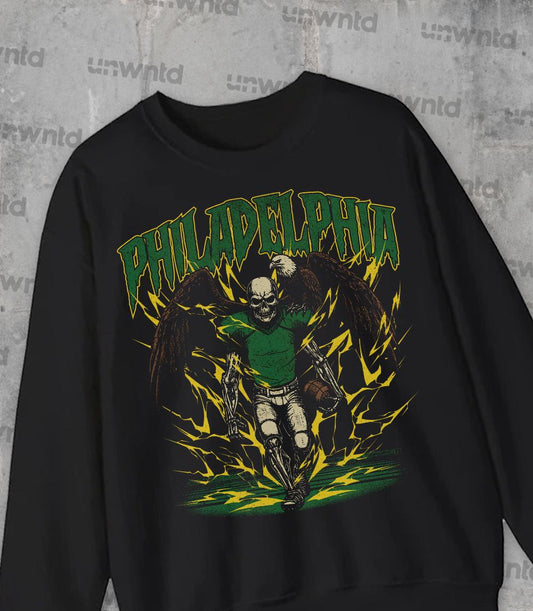Skeleton Football Crewnecks - Eagles Sweatshirt
