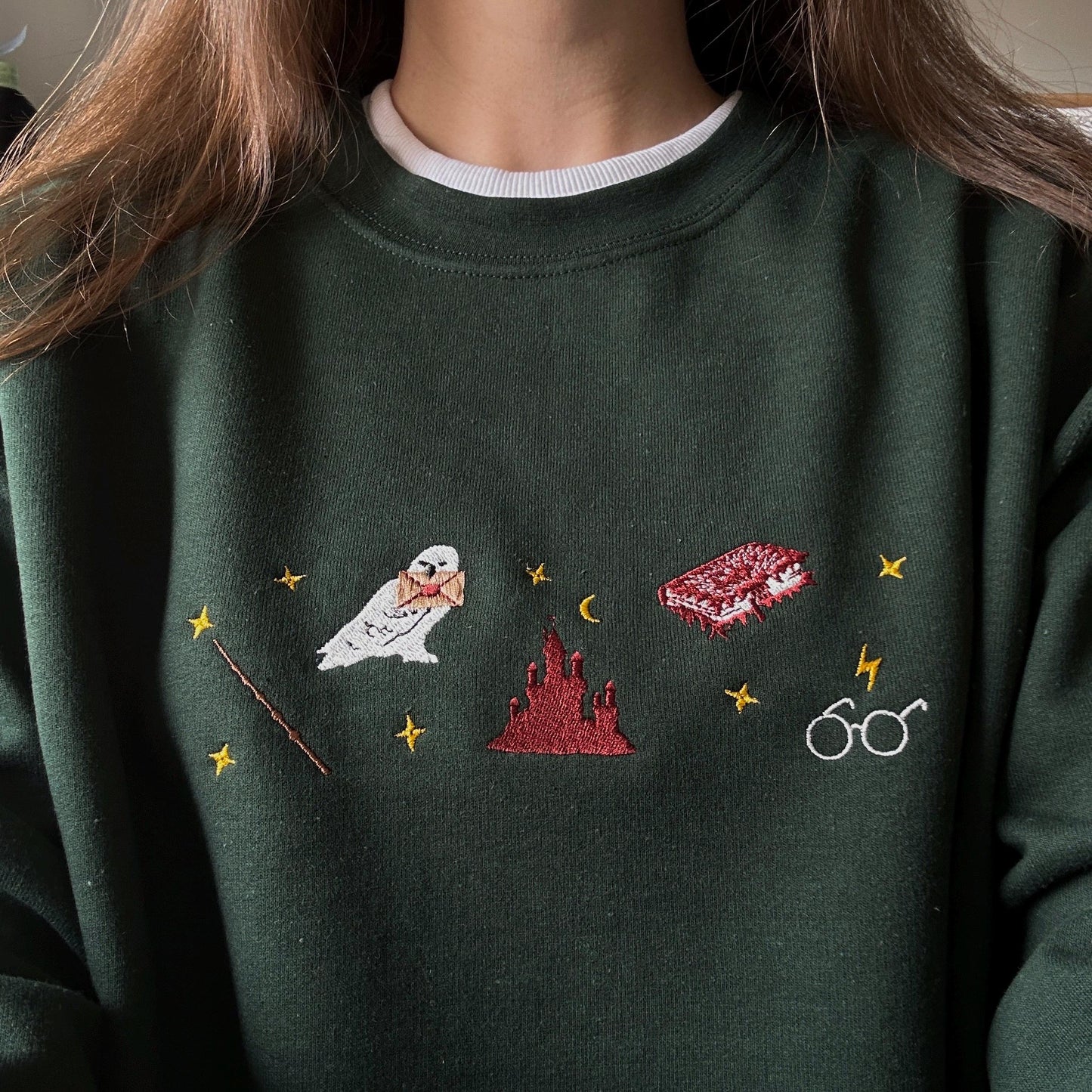 Embroidered sweatshirt Wizard, Book sweatshirt, Bookish sweatshirt