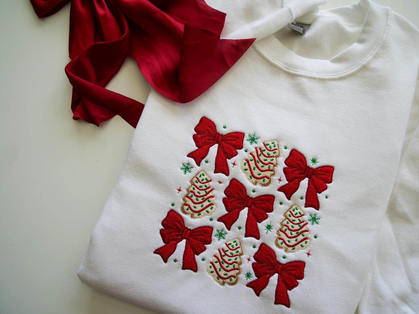 Bows and Cookies Embroidered Sweatshirt