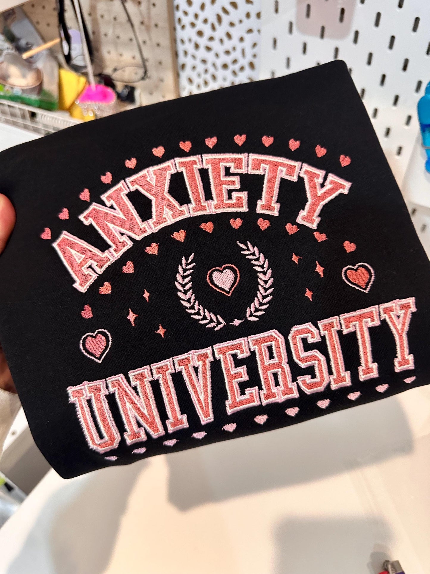 Anxiety University Embroidered sweatshirt