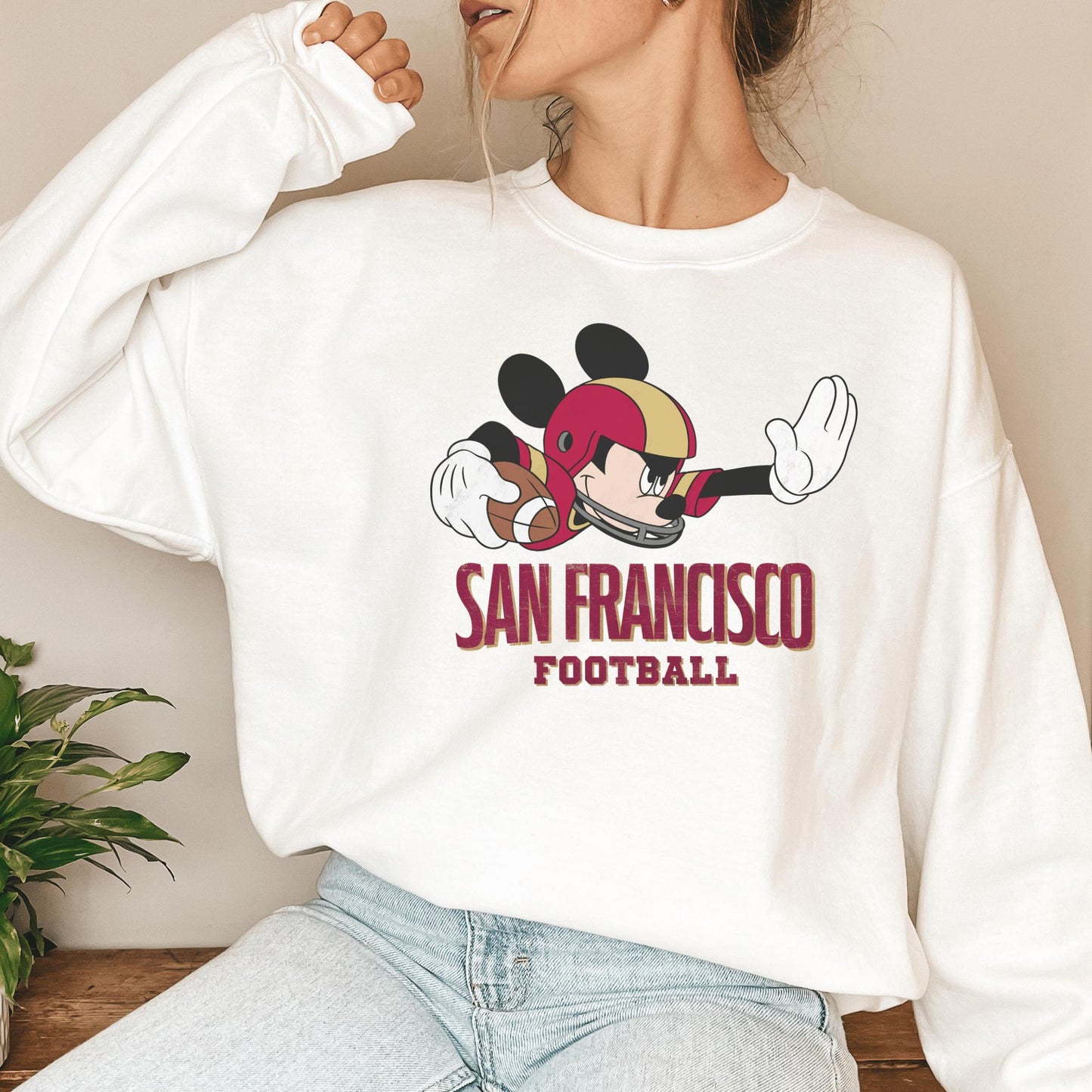 Mickey NFL Football Sweatshirt Hoodie Shirt