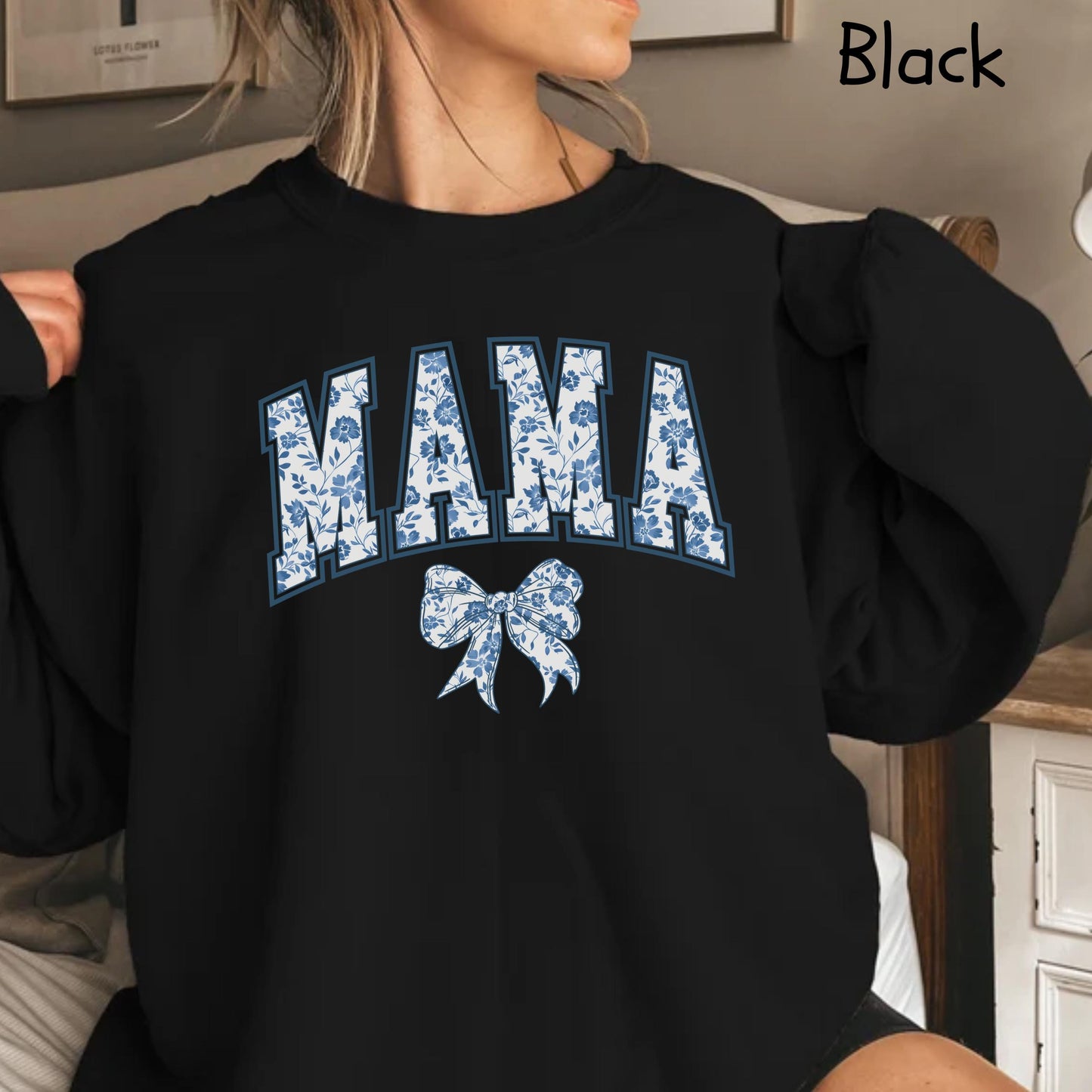 Mama Blue Ribbon Sweatshirt