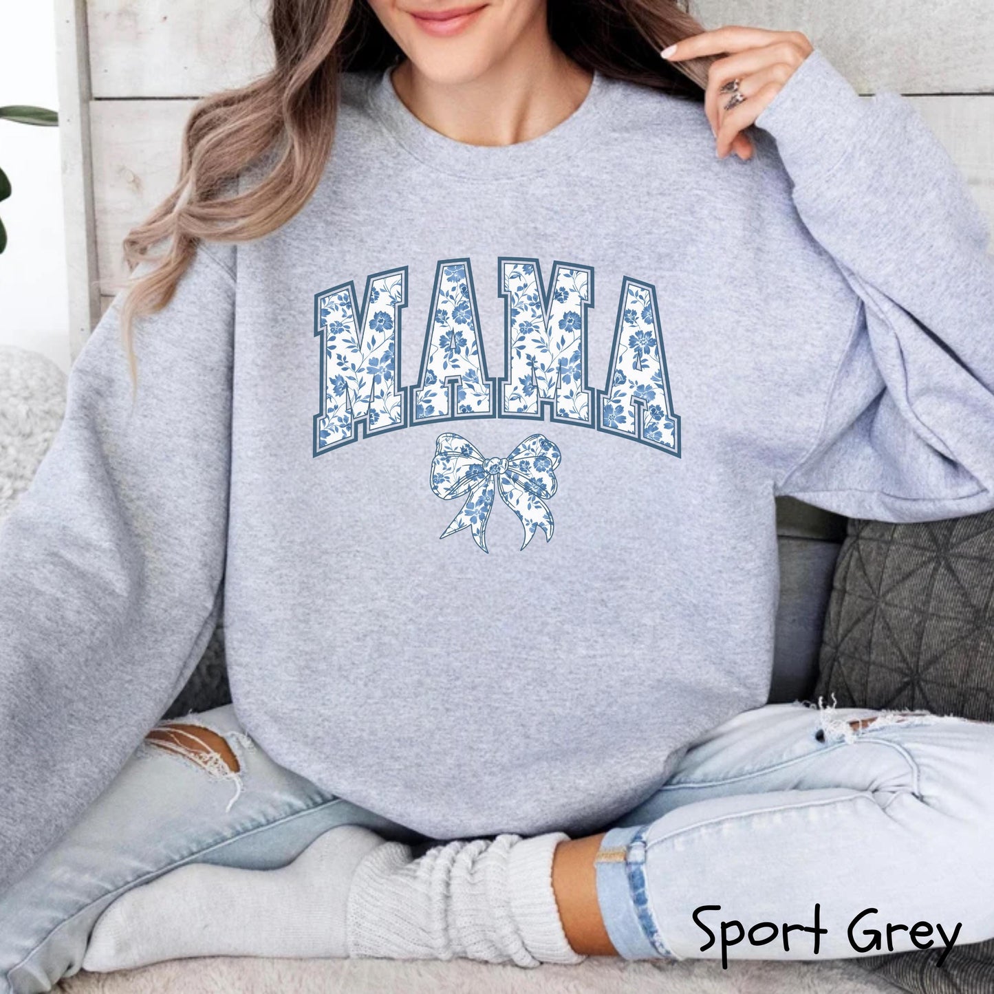 Mama Blue Ribbon Sweatshirt