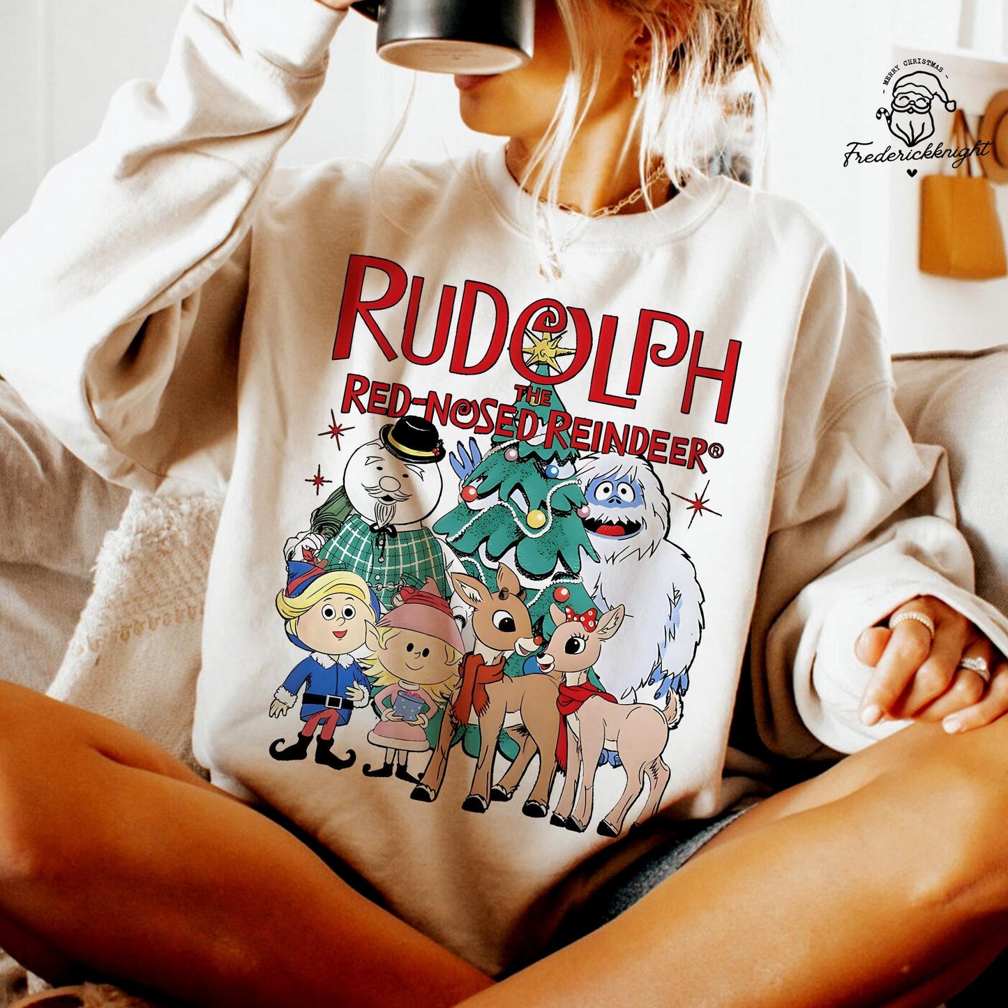 Vintage Rudolph the Red-Nosed Reindeer Christmas Sweatshirt