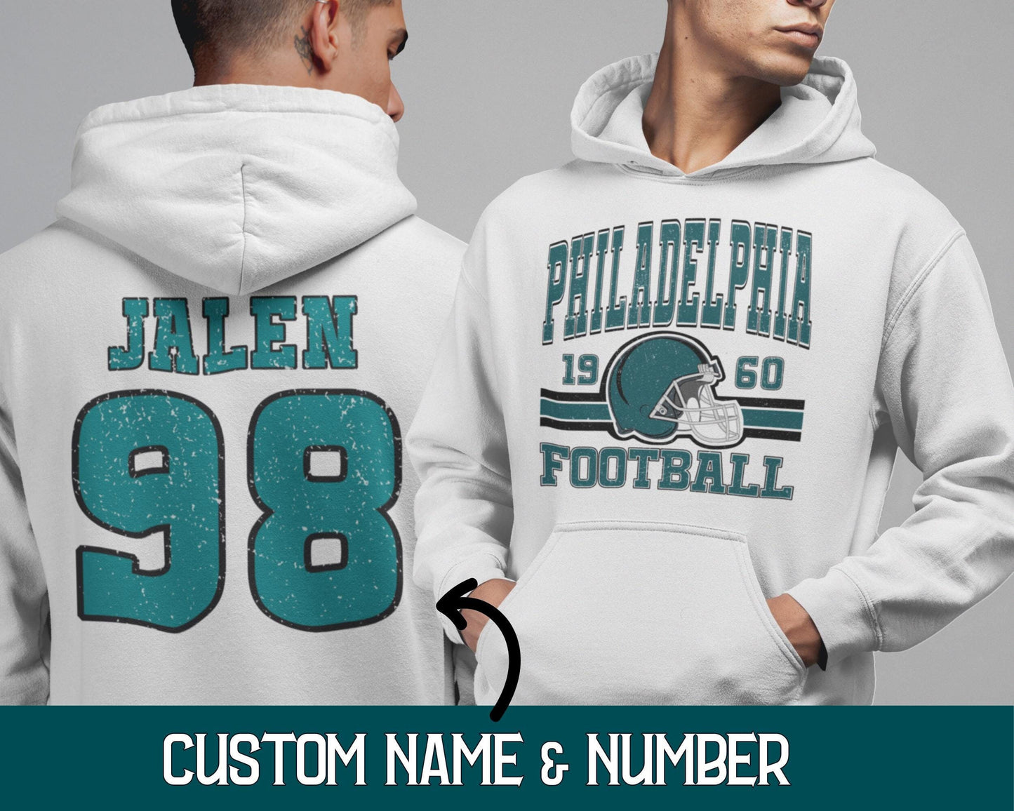 Custom Retro NFL Football Sweatshirt Hoodie