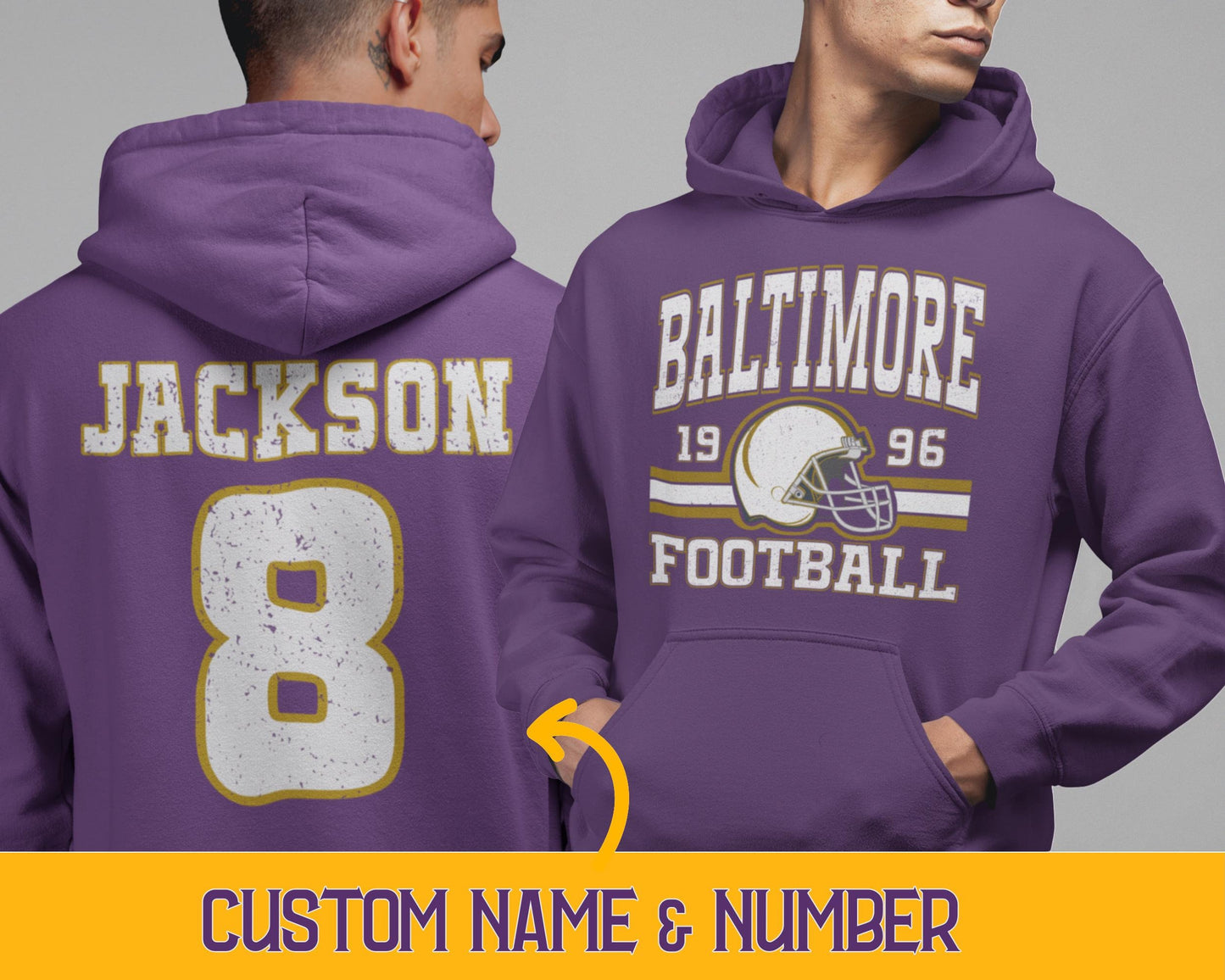Custom Retro NFL Football Sweatshirt Hoodie