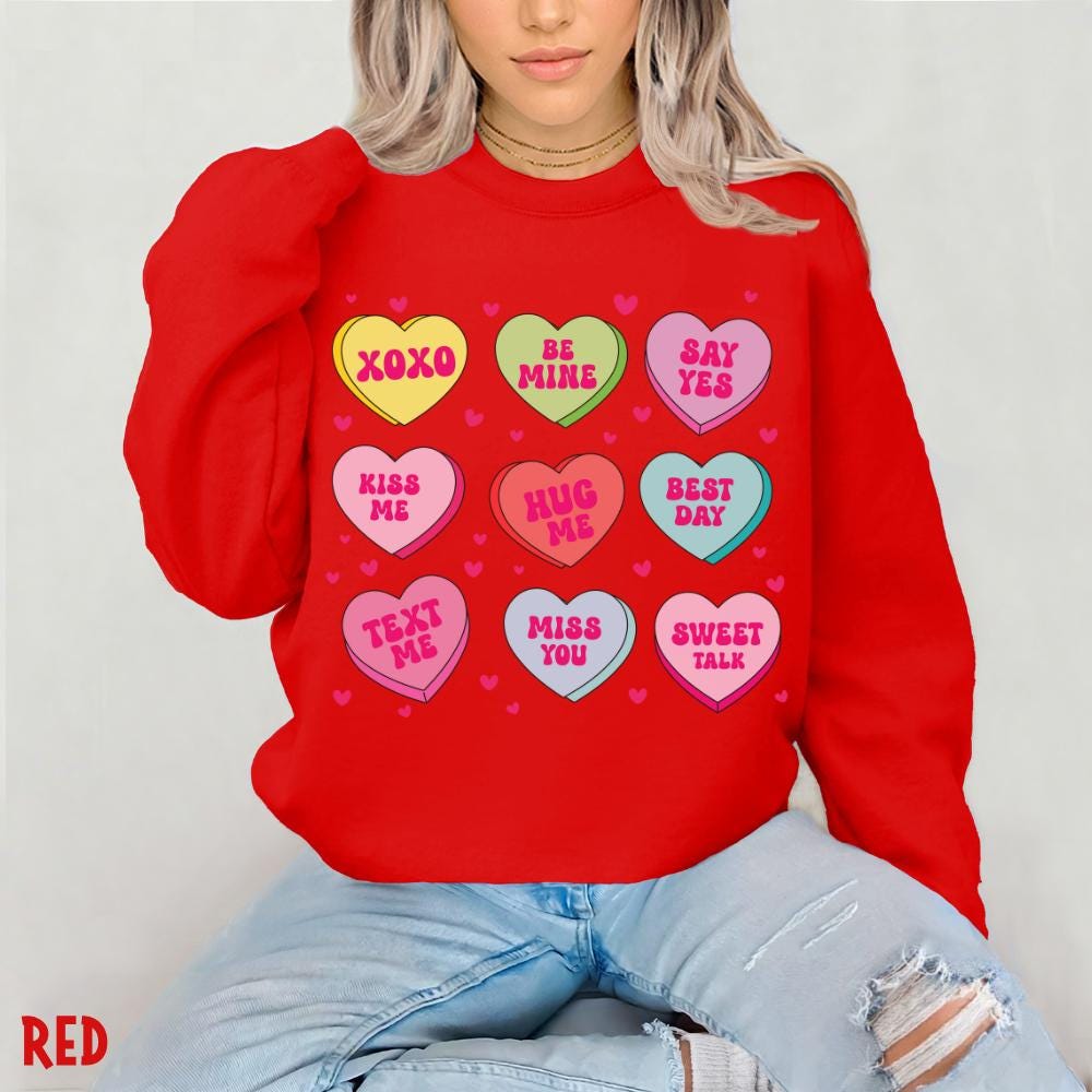 Women's Valentine Conversation Hearts Sweatshirt