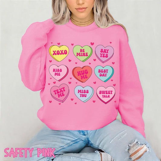 Women's Valentine Conversation Hearts Sweatshirt