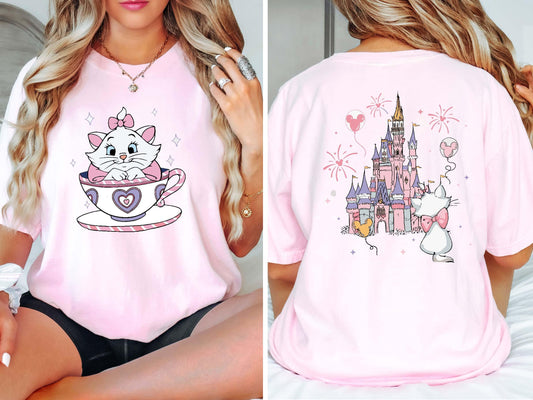 Disney The Aristocats Marie Cat Mad Tea Cup Party Shirt